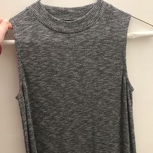 Grey tank top dress with neck